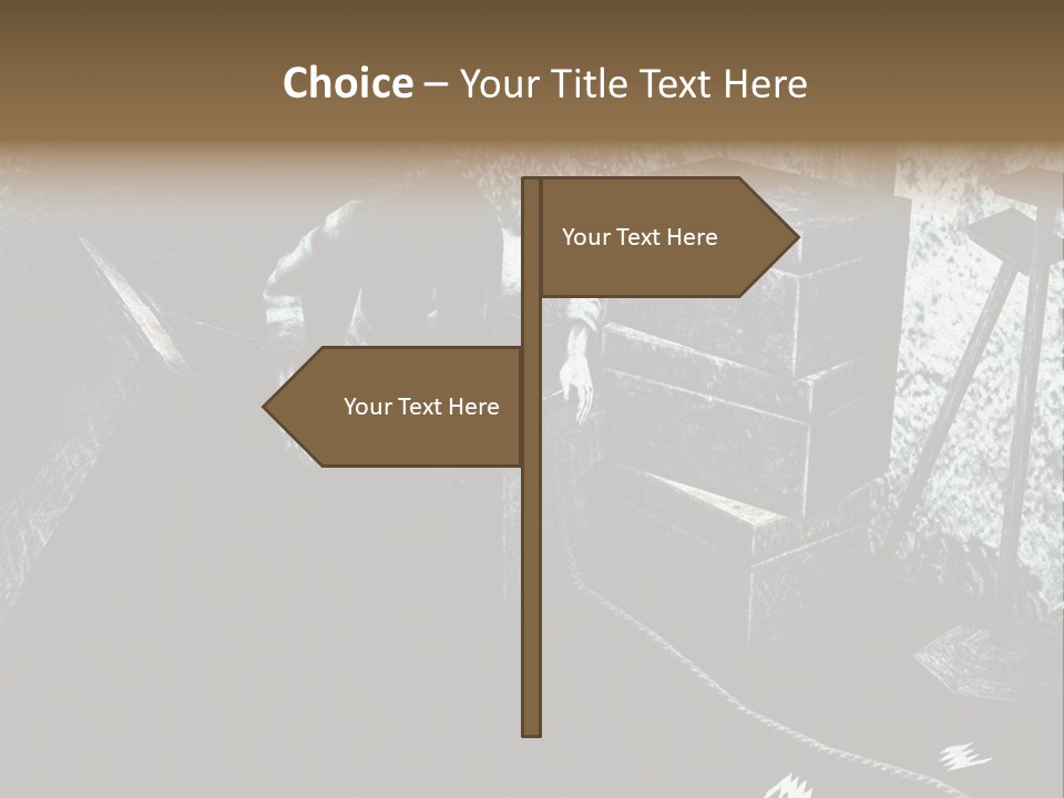 A Black And White Picture Of A Man In A Room PowerPoint Template