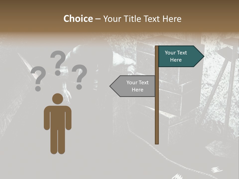 A Black And White Picture Of A Man In A Room PowerPoint Template