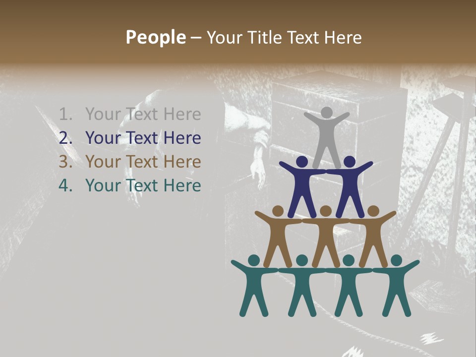 A Black And White Picture Of A Man In A Room PowerPoint Template