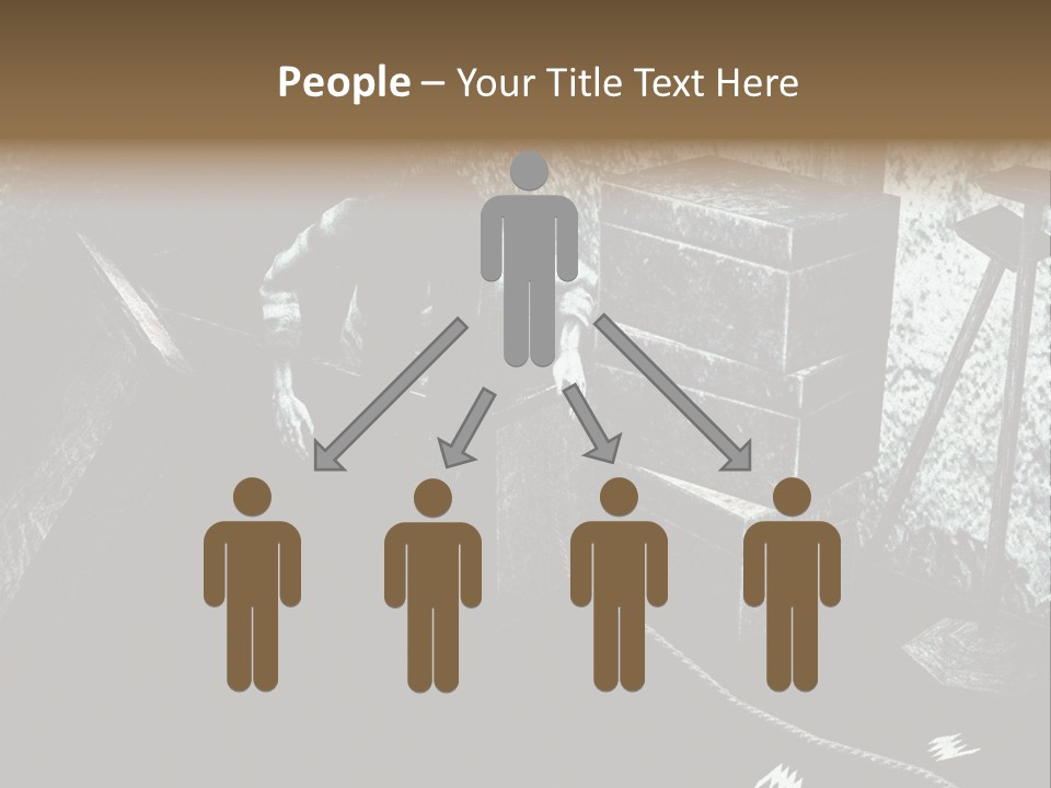 A Black And White Picture Of A Man In A Room PowerPoint Template