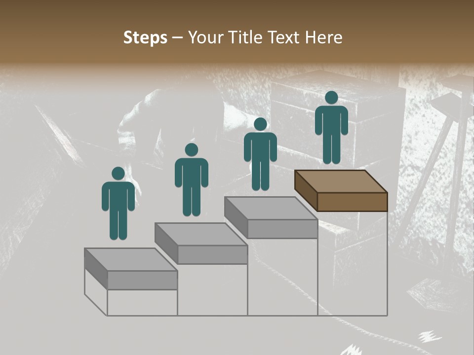 A Black And White Picture Of A Man In A Room PowerPoint Template