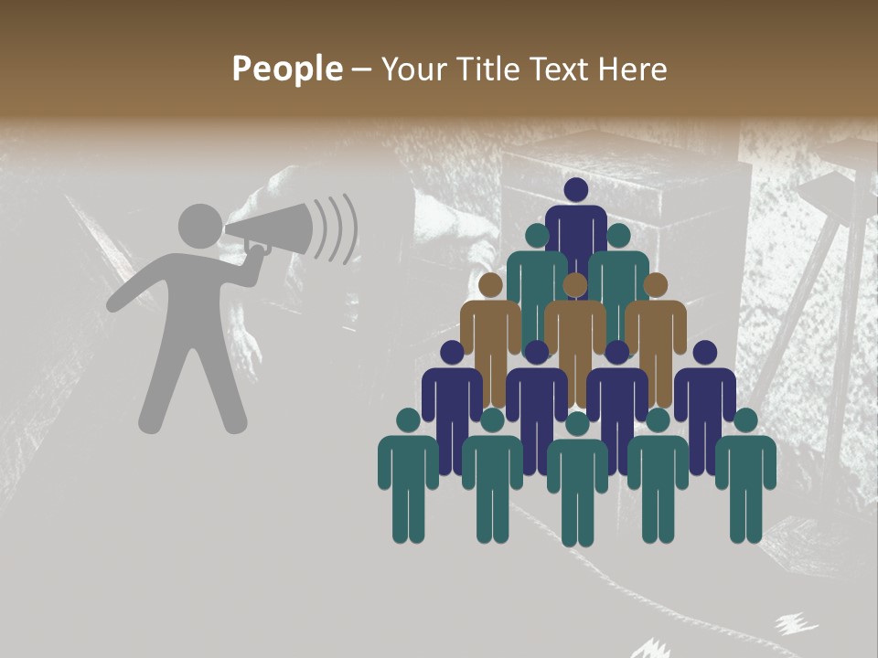 A Black And White Picture Of A Man In A Room PowerPoint Template