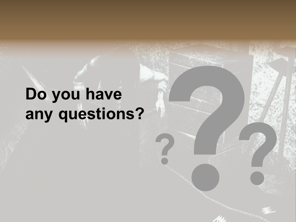 A Black And White Picture Of A Man In A Room PowerPoint Template