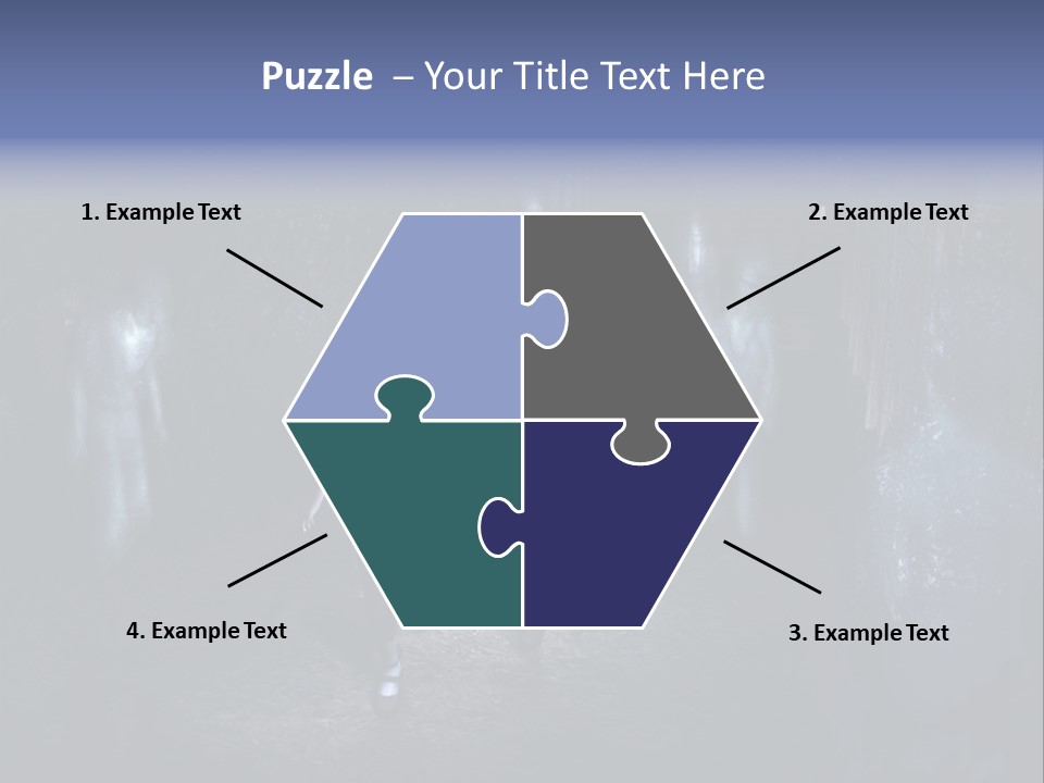 A Couple Of Women Walking Through A Dark Tunnel PowerPoint Template