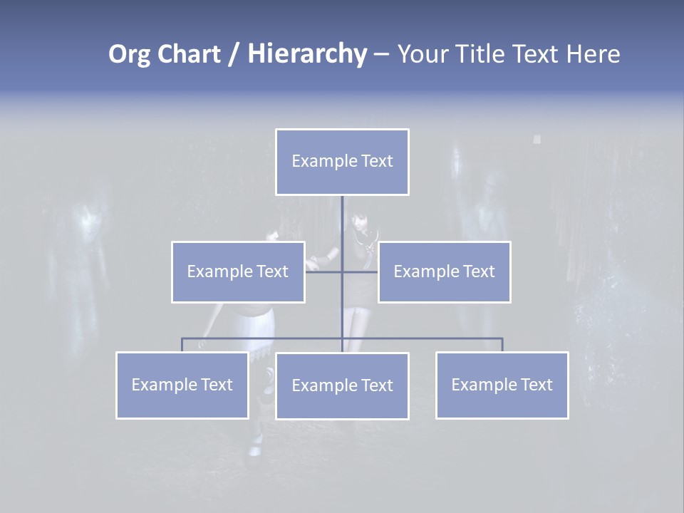 A Couple Of Women Walking Through A Dark Tunnel PowerPoint Template