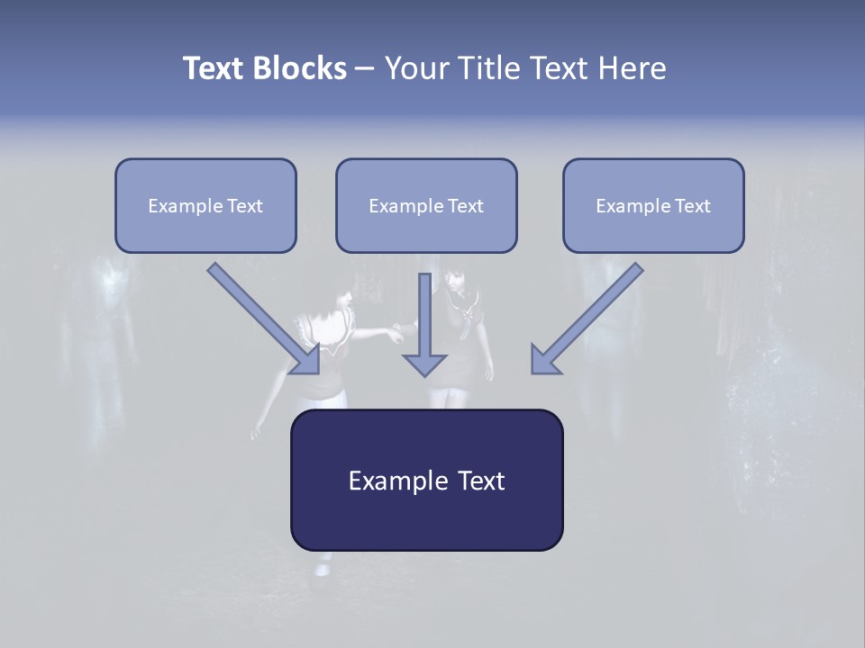 A Couple Of Women Walking Through A Dark Tunnel PowerPoint Template