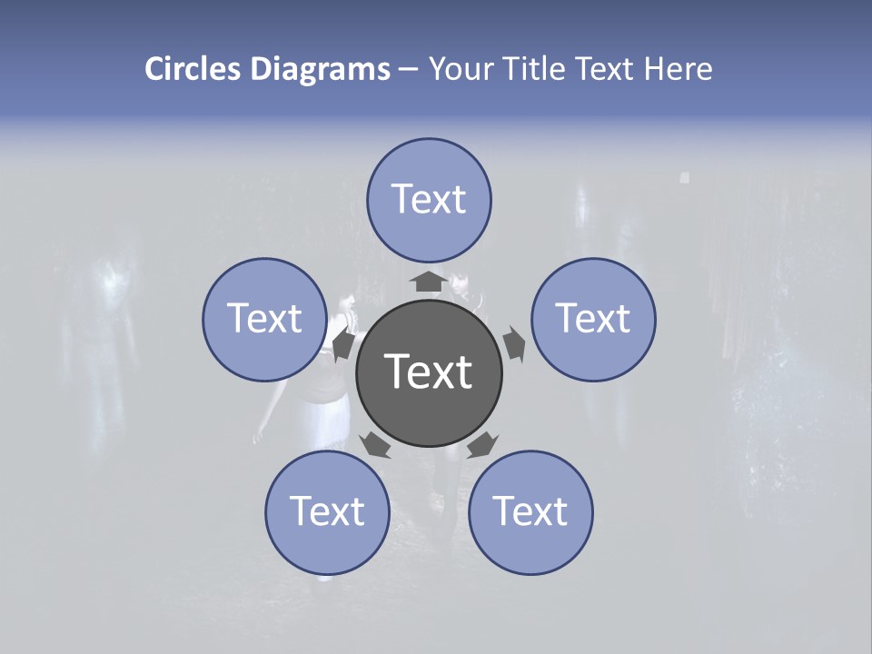 A Couple Of Women Walking Through A Dark Tunnel PowerPoint Template