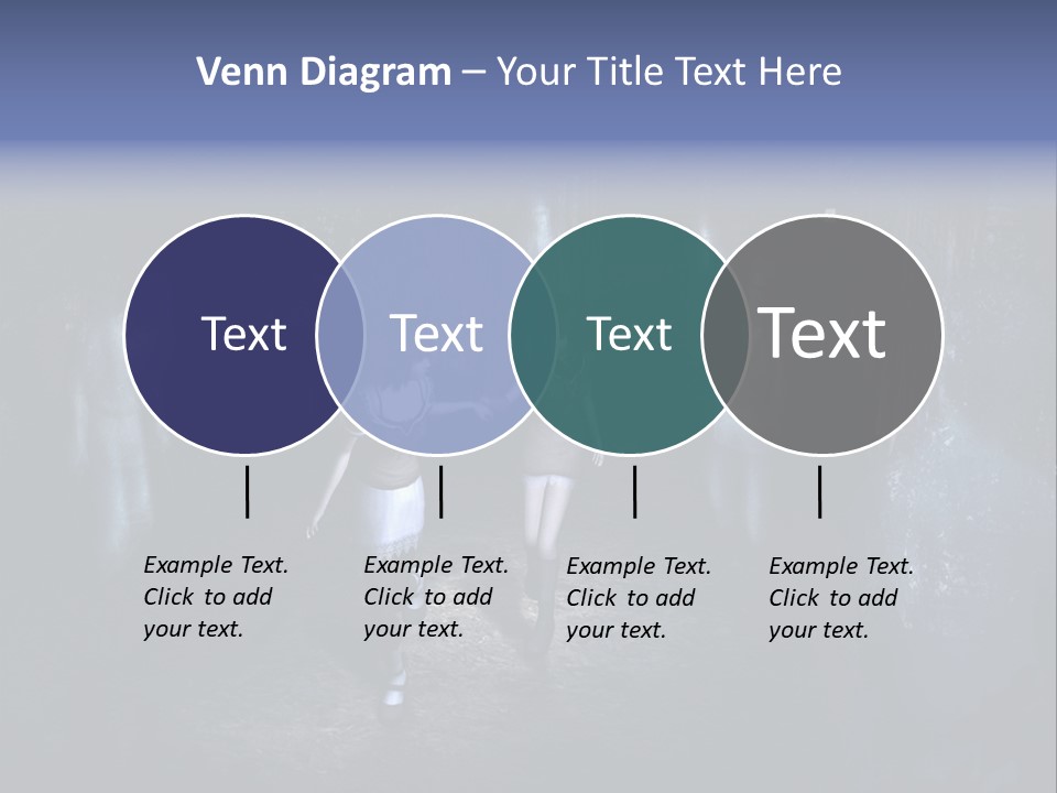 A Couple Of Women Walking Through A Dark Tunnel PowerPoint Template