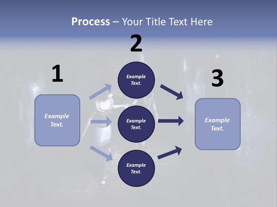 A Couple Of Women Walking Through A Dark Tunnel PowerPoint Template