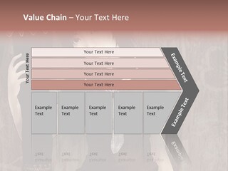 A Woman In A Brown Dress Holding A Black Object PowerPoint Template