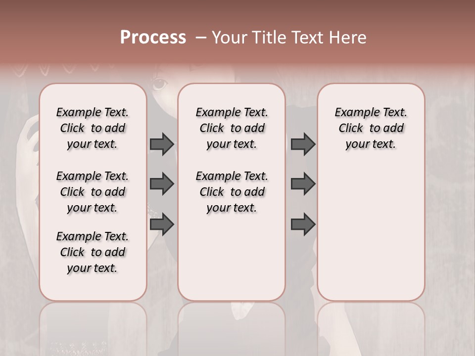 A Woman In A Brown Dress Holding A Black Object PowerPoint Template