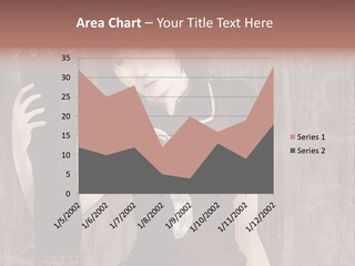 A Woman In A Brown Dress Holding A Black Object PowerPoint Template