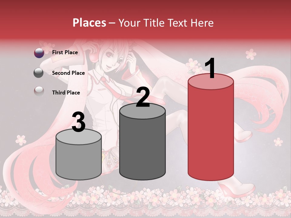 A Woman With Long Hair And A Pink Dress PowerPoint Template