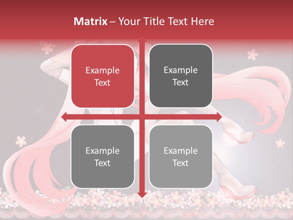 A Woman With Long Hair And A Pink Dress PowerPoint Template