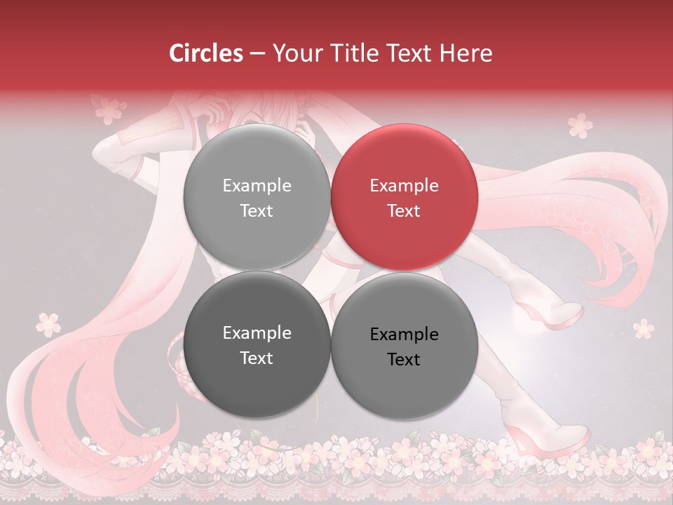 A Woman With Long Hair And A Pink Dress PowerPoint Template