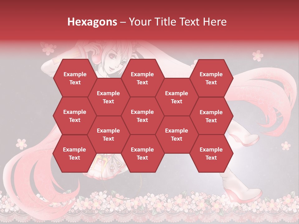 A Woman With Long Hair And A Pink Dress PowerPoint Template