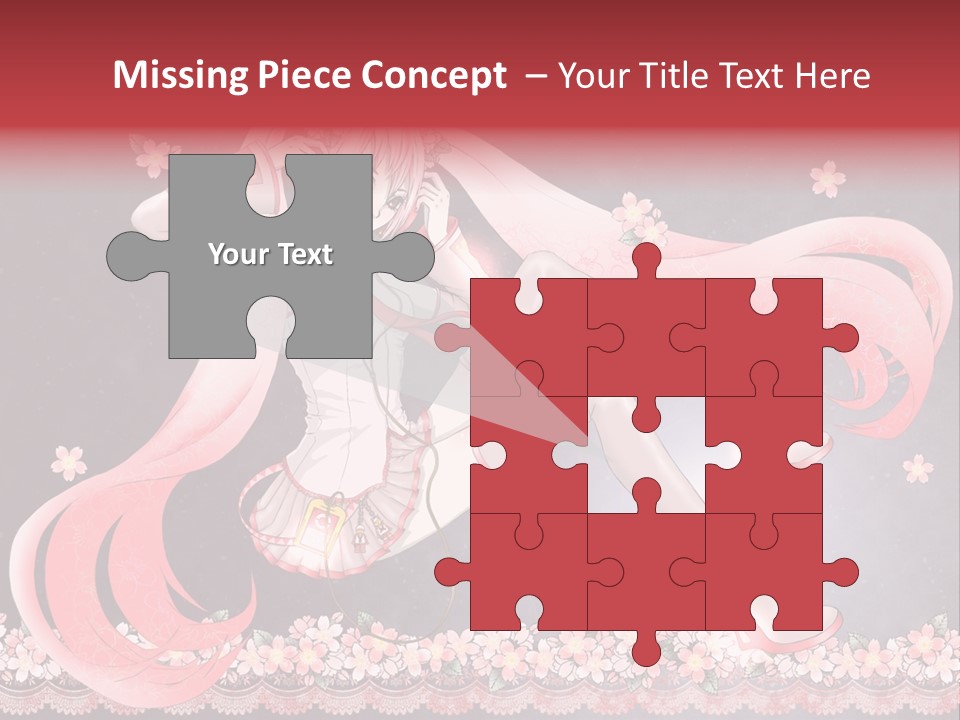 A Woman With Long Hair And A Pink Dress PowerPoint Template