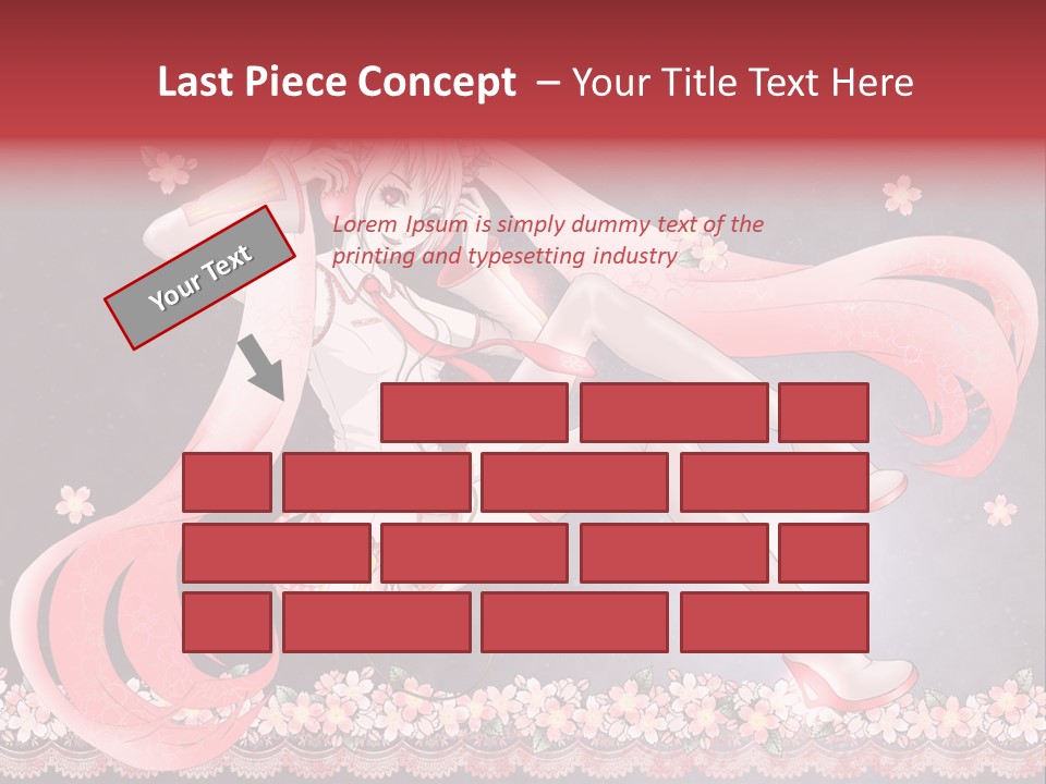 A Woman With Long Hair And A Pink Dress PowerPoint Template