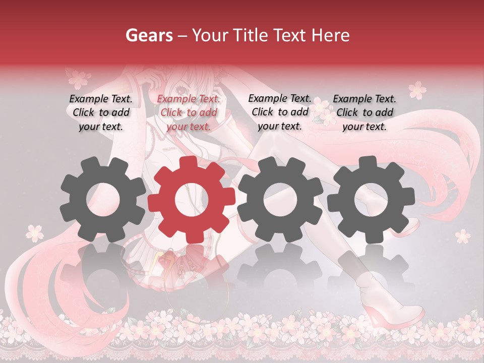 A Woman With Long Hair And A Pink Dress PowerPoint Template