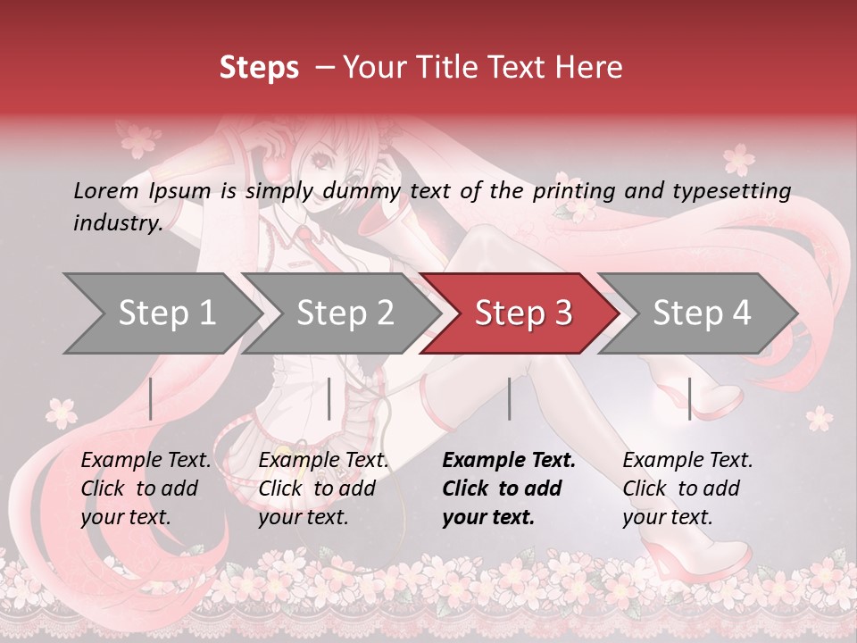 A Woman With Long Hair And A Pink Dress PowerPoint Template