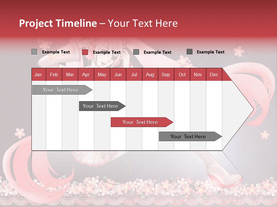 A Woman With Long Hair And A Pink Dress PowerPoint Template