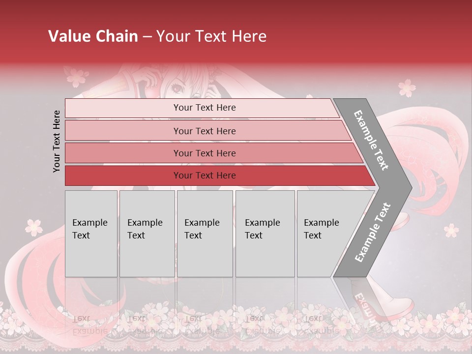 A Woman With Long Hair And A Pink Dress PowerPoint Template