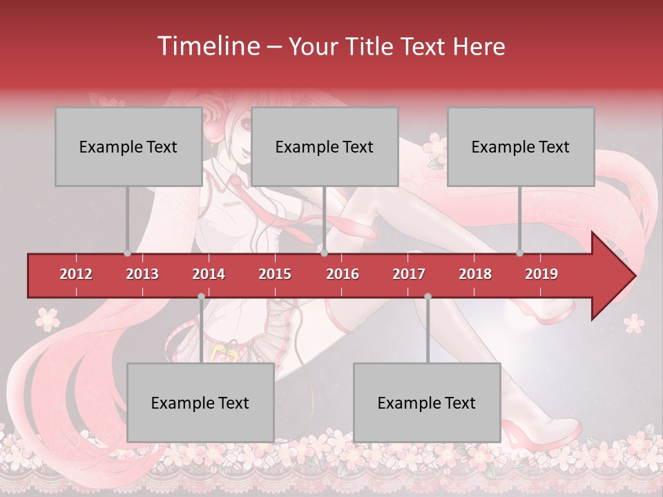 A Woman With Long Hair And A Pink Dress PowerPoint Template