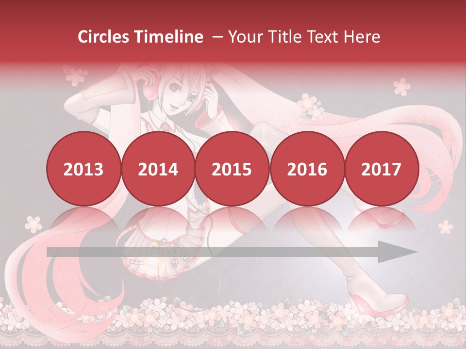 A Woman With Long Hair And A Pink Dress PowerPoint Template