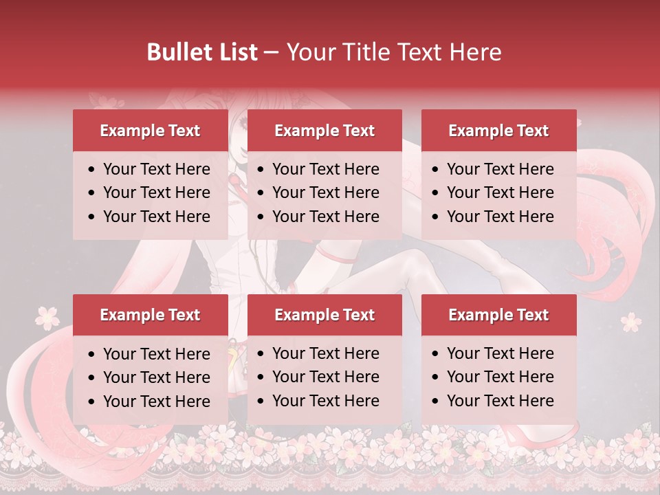 A Woman With Long Hair And A Pink Dress PowerPoint Template