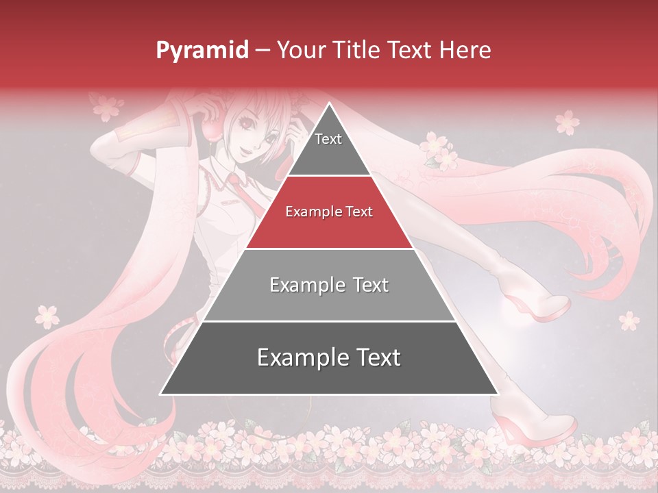 A Woman With Long Hair And A Pink Dress PowerPoint Template