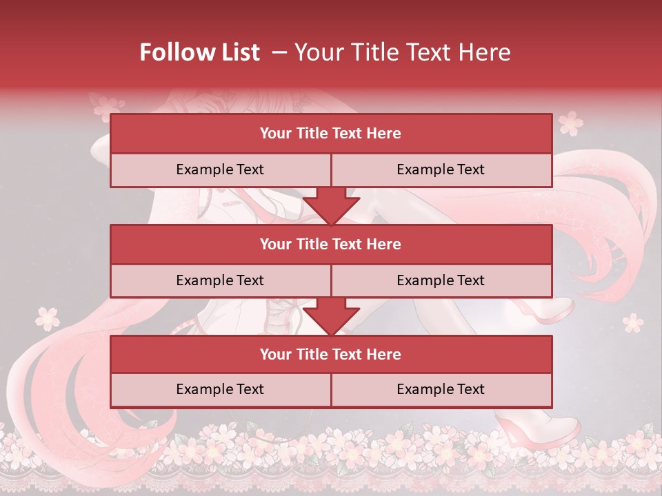 A Woman With Long Hair And A Pink Dress PowerPoint Template