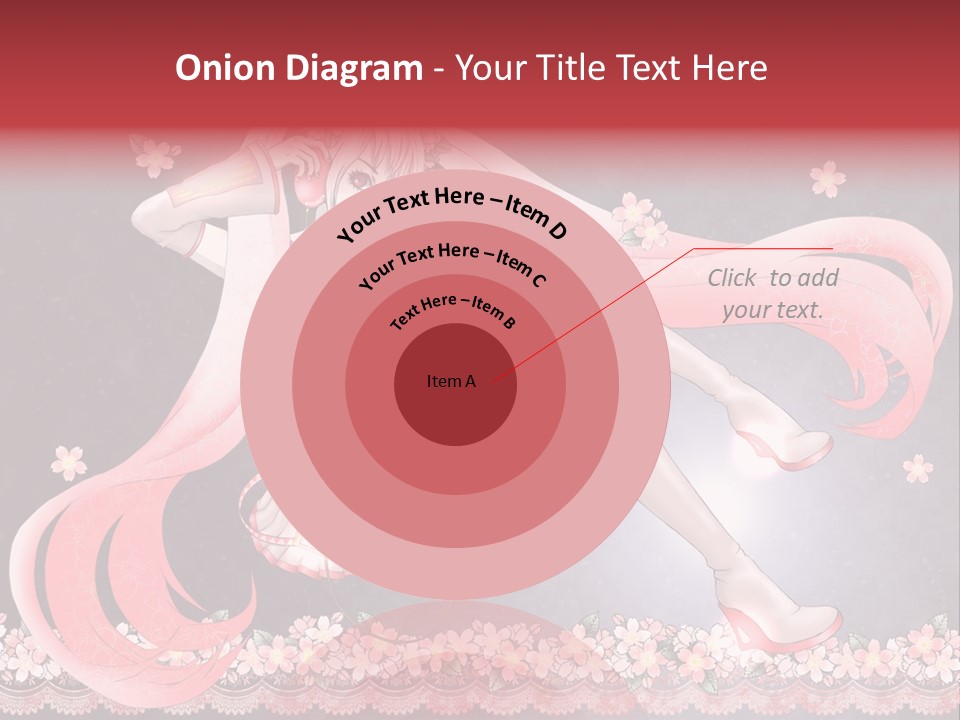 A Woman With Long Hair And A Pink Dress PowerPoint Template