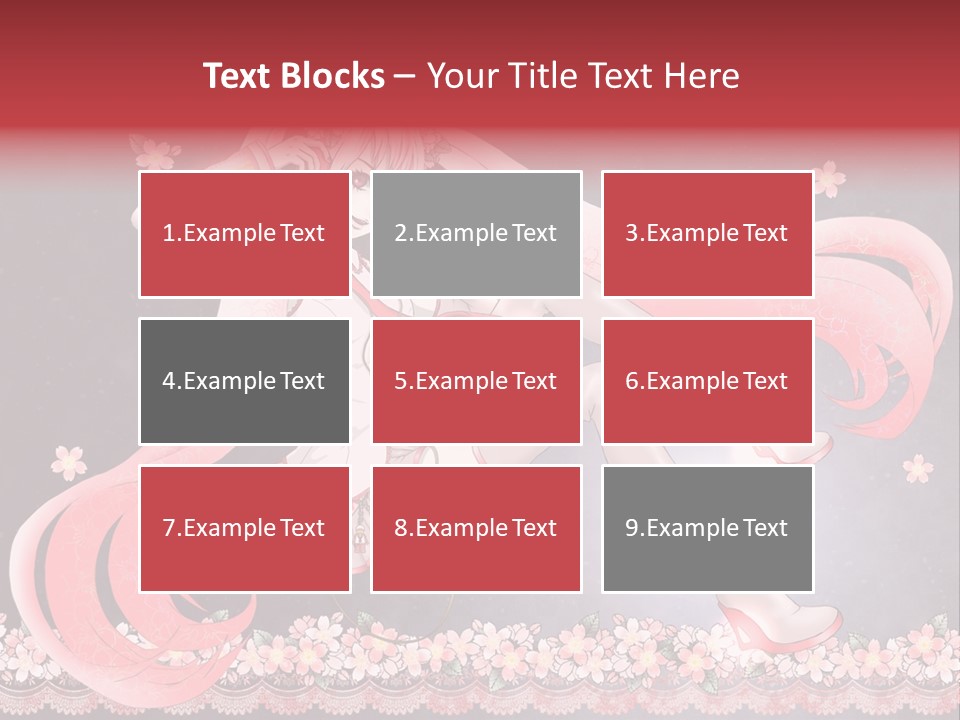 A Woman With Long Hair And A Pink Dress PowerPoint Template