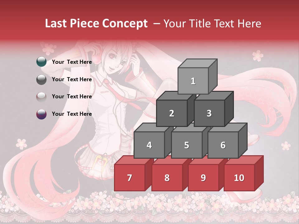 A Woman With Long Hair And A Pink Dress PowerPoint Template