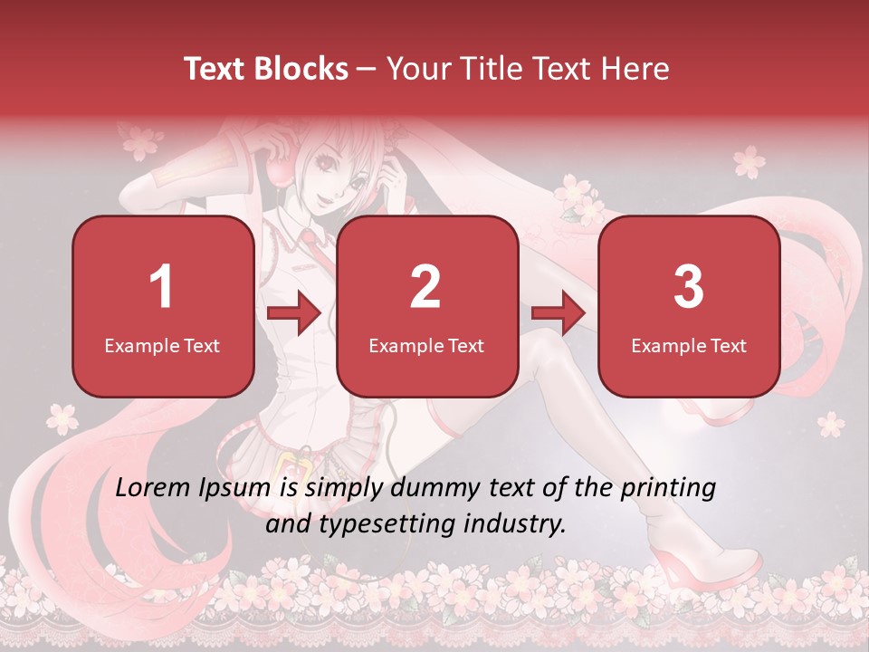 A Woman With Long Hair And A Pink Dress PowerPoint Template