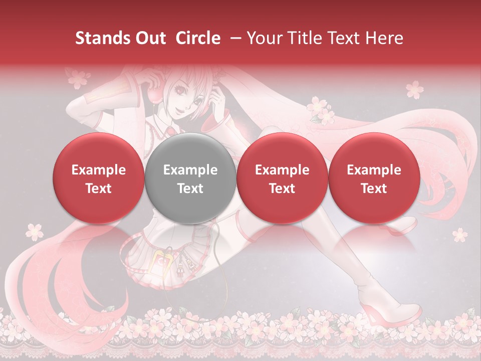 A Woman With Long Hair And A Pink Dress PowerPoint Template