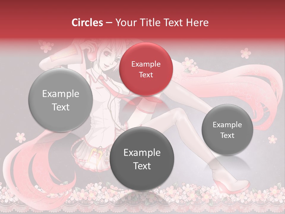 A Woman With Long Hair And A Pink Dress PowerPoint Template