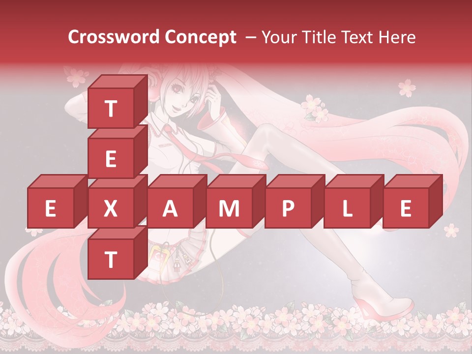 A Woman With Long Hair And A Pink Dress PowerPoint Template