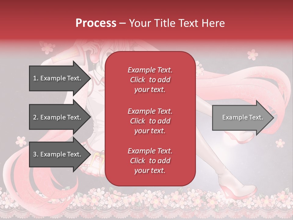 A Woman With Long Hair And A Pink Dress PowerPoint Template