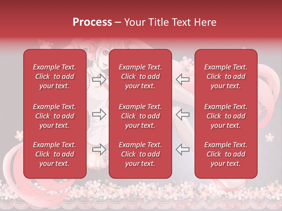 A Woman With Long Hair And A Pink Dress PowerPoint Template