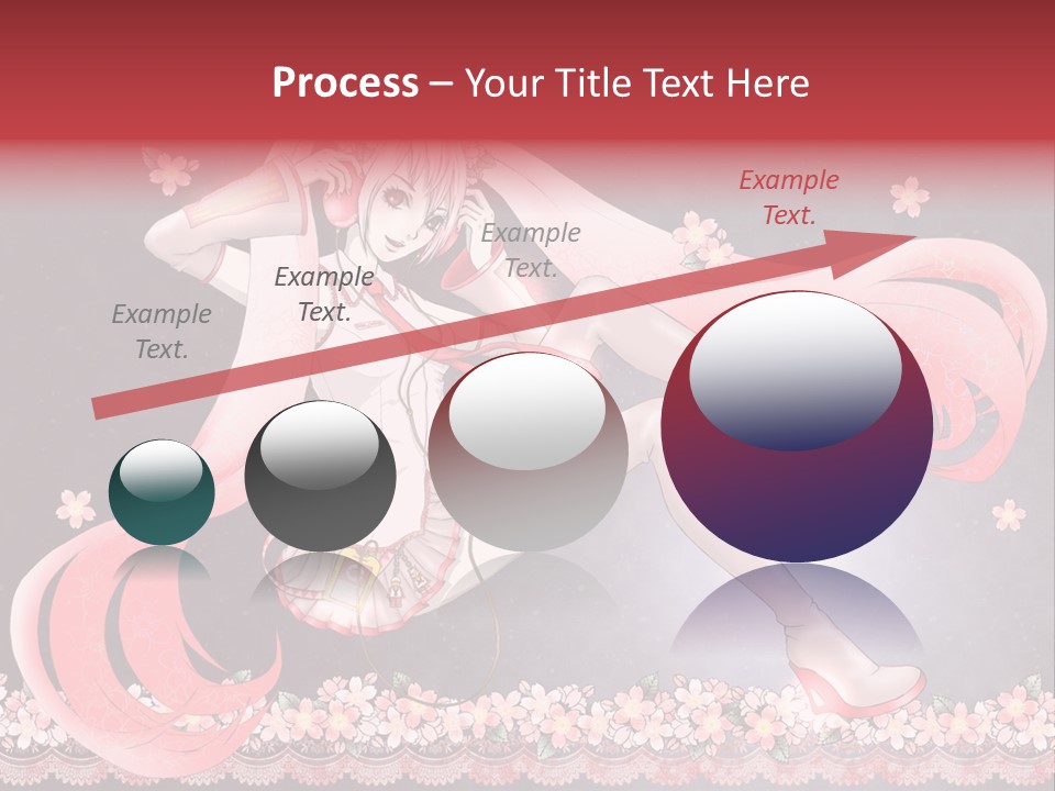 A Woman With Long Hair And A Pink Dress PowerPoint Template