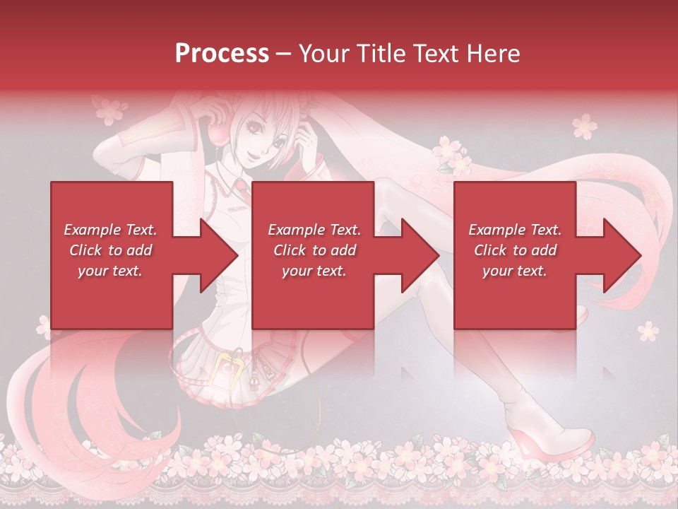 A Woman With Long Hair And A Pink Dress PowerPoint Template