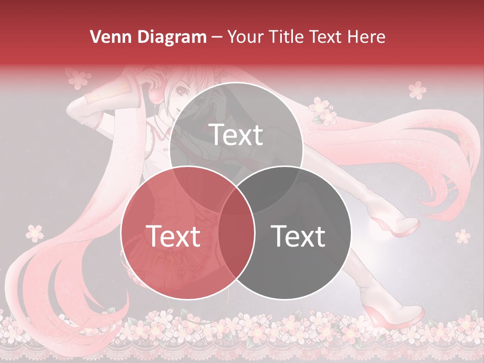 A Woman With Long Hair And A Pink Dress PowerPoint Template