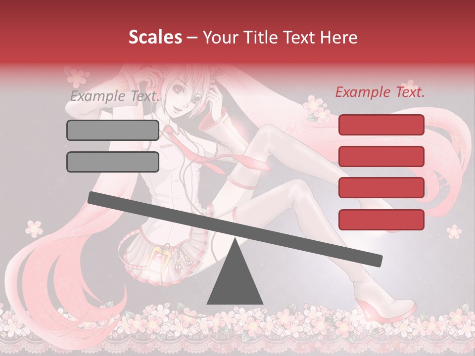 A Woman With Long Hair And A Pink Dress PowerPoint Template