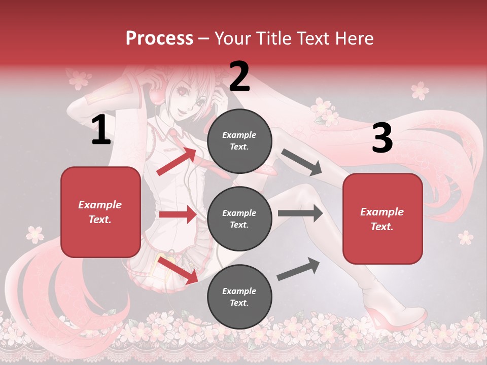 A Woman With Long Hair And A Pink Dress PowerPoint Template