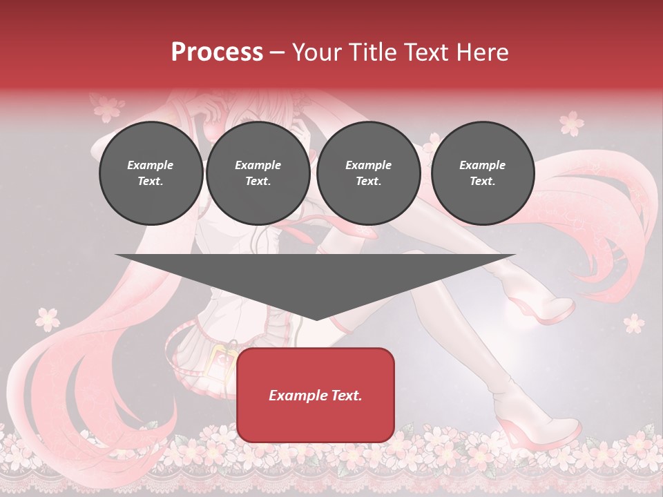 A Woman With Long Hair And A Pink Dress PowerPoint Template