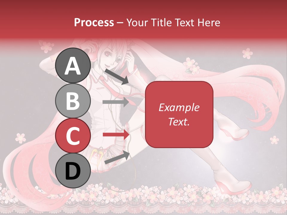 A Woman With Long Hair And A Pink Dress PowerPoint Template