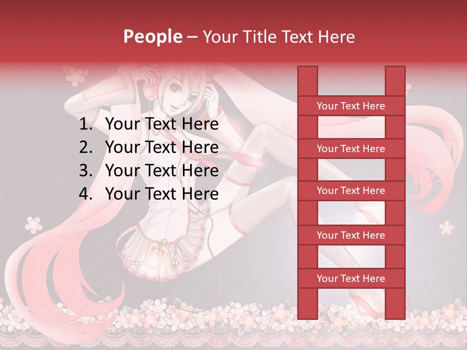 A Woman With Long Hair And A Pink Dress PowerPoint Template