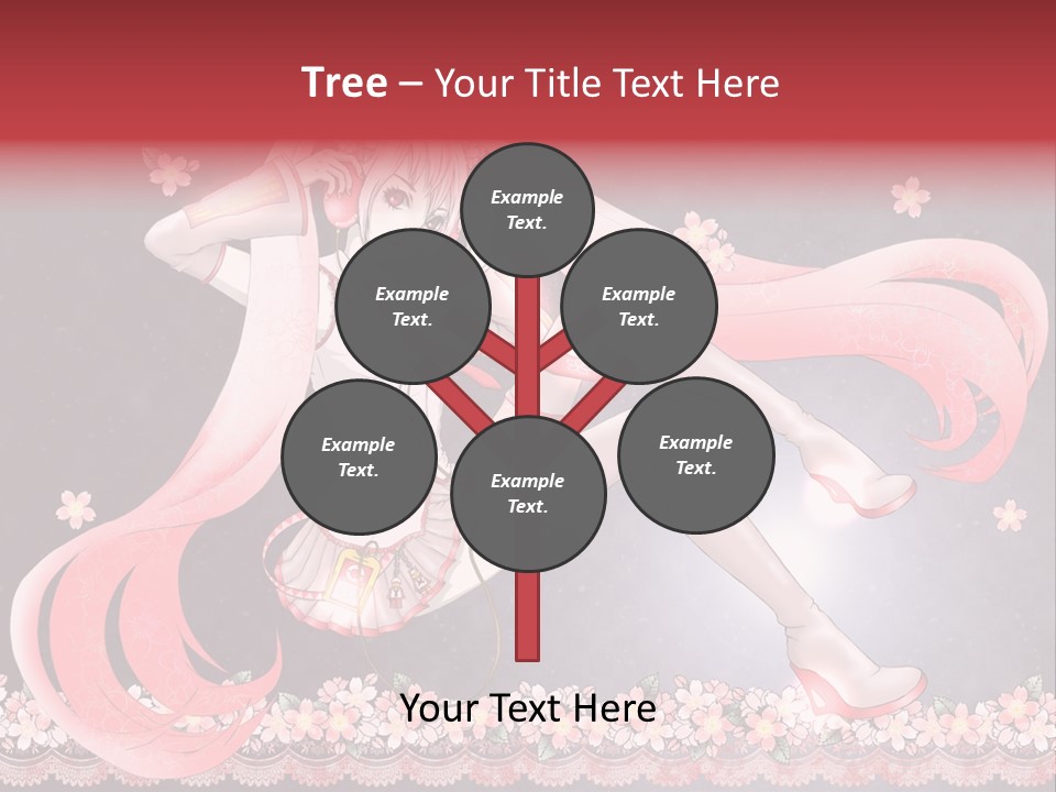 A Woman With Long Hair And A Pink Dress PowerPoint Template