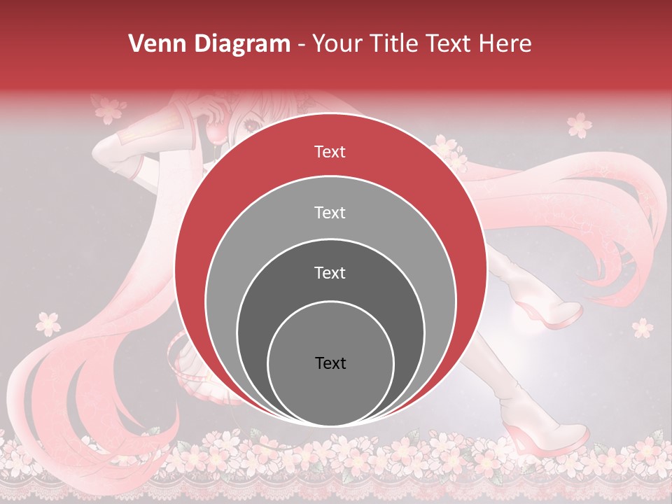 A Woman With Long Hair And A Pink Dress PowerPoint Template